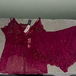 Victoria’s Secret sexy red lingerie set